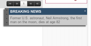 breaking news widget