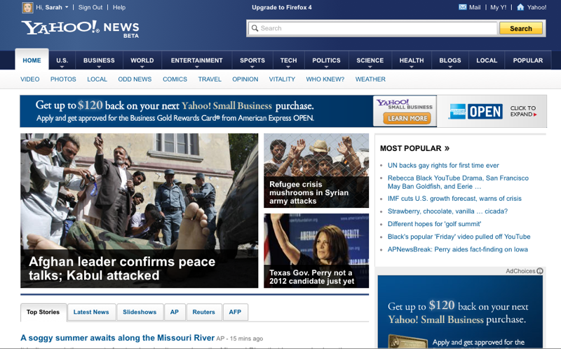 Yahoo! Media Publishing Platform on Global News